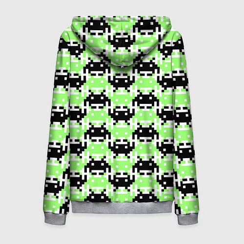 Мужская толстовка на молнии Space Invaders Old game Z / 3D-Меланж – фото 2
