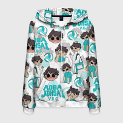 Толстовка 3D на молнии мужская ТООРУ ОЙКАВА OIKAWA TORU, цвет: 3D-белый