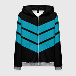 Толстовка 3D на молнии мужская Минималистичные три полоски, цвет: 3D-меланж