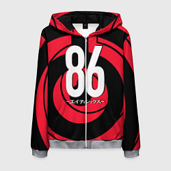 Мужская толстовка на молнии ВОСЕМЬДЕСЯТ ШЕСТЬ АНИМЕ