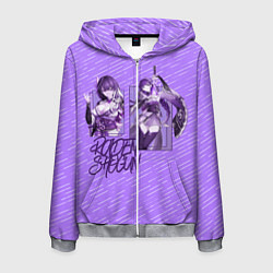 Толстовка 3D на молнии мужская Сёгун Райден, цвет: 3D-меланж