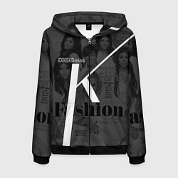 Толстовка 3D на молнии мужская Семейство Кардашьян, цвет: 3D-черный