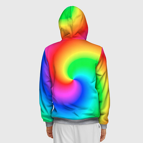 Мужская толстовка на молнии Pepe rainbow / 3D-Меланж – фото 4