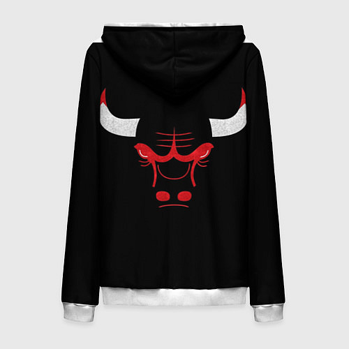 Мужская толстовка на молнии B C Chicago Bulls / 3D-Белый – фото 2