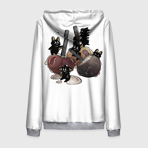 Мужская толстовка на молнии Милашка в кормашке / 3D-Меланж – фото 2