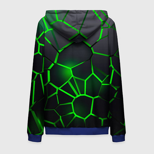 Мужская толстовка на молнии 3D плиты с подсветкой Шкода / 3D-Синий – фото 2