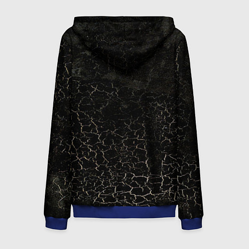 Мужская толстовка на молнии Квадрат Малевича как фон / 3D-Синий – фото 2