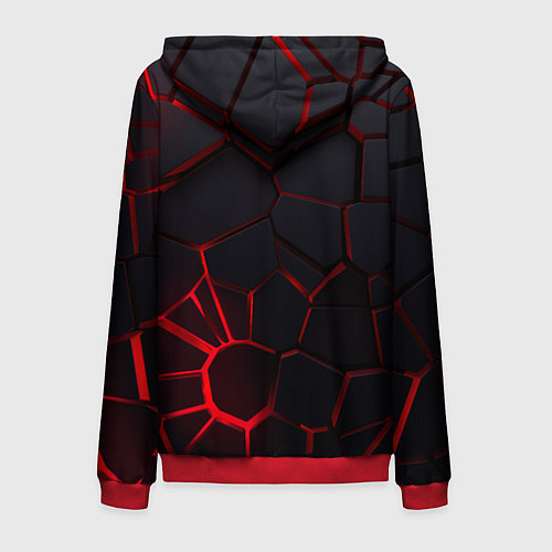 Мужская толстовка на молнии Тойота 3D плиты с подсветкой / 3D-Красный – фото 2