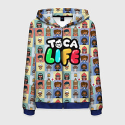 Толстовка 3D на молнии мужская Toca Life, цвет: 3D-синий