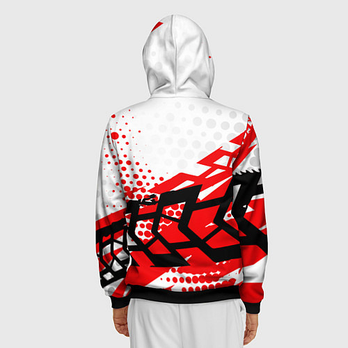 Мужская толстовка на молнии Toyota Тойота / 3D-Черный – фото 4