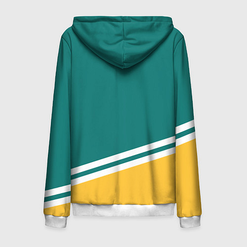 Мужская толстовка на молнии Анахайм Дакс, NHL / 3D-Белый – фото 2