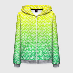 Толстовка 3D на молнии мужская Витражная мозаика, цвет: 3D-меланж