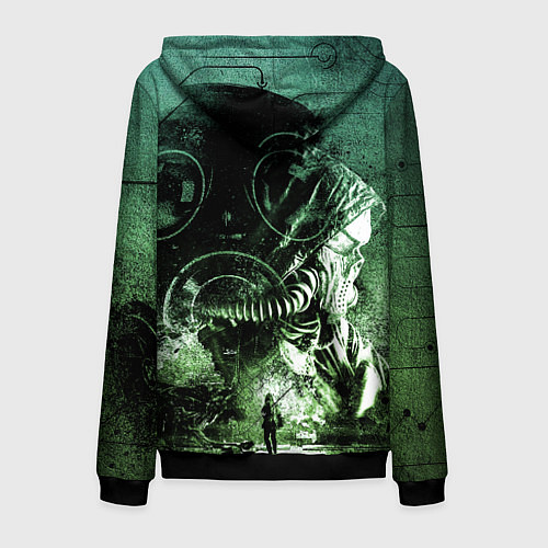 Мужская толстовка на молнии Chernobylite Чернобылит игра / 3D-Черный – фото 2