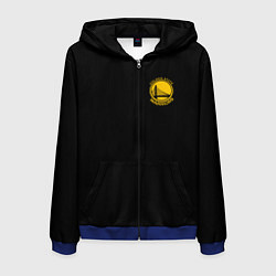 Толстовка 3D на молнии мужская GOLDEN STATE WARRIORS BLACK STYLE, цвет: 3D-синий