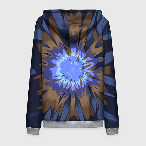 Мужская толстовка на молнии Василек Абстракция / 3D-Меланж – фото 2