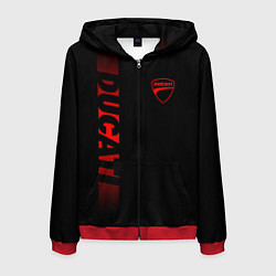 Мужская толстовка на молнии DUCATI BLACK RED LINE