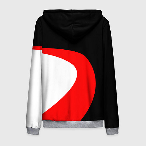 Мужская толстовка на молнии DUCATI LOGO STYLE DESIGN / 3D-Меланж – фото 2