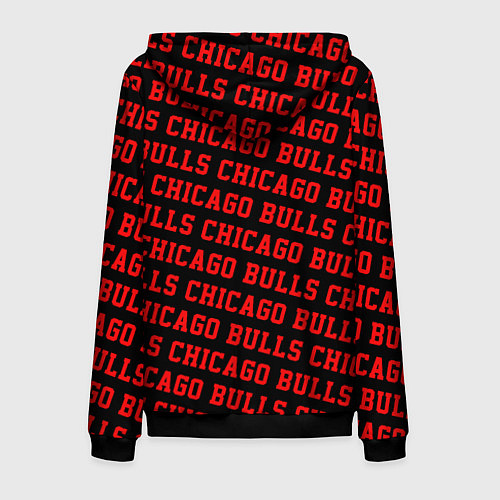 Мужская толстовка на молнии Чикаго Буллз, Chicago Bulls / 3D-Черный – фото 2