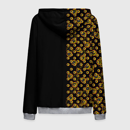 Мужская толстовка на молнии Half Pattern Bomb Serious Sam / 3D-Меланж – фото 2