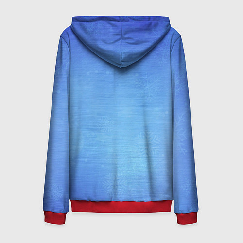 Мужская толстовка на молнии Гига Санта Чад / 3D-Красный – фото 2