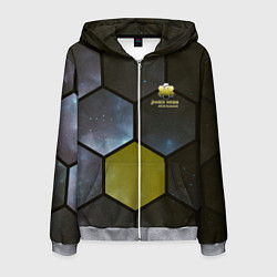 Мужская толстовка на молнии JWST space cell theme