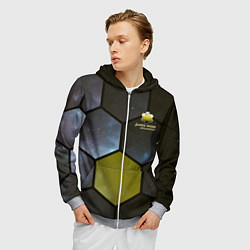 Толстовка 3D на молнии мужская JWST space cell theme, цвет: 3D-меланж — фото 2