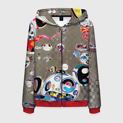 Мужская толстовка на молнии Takashi Murakami арт с языками