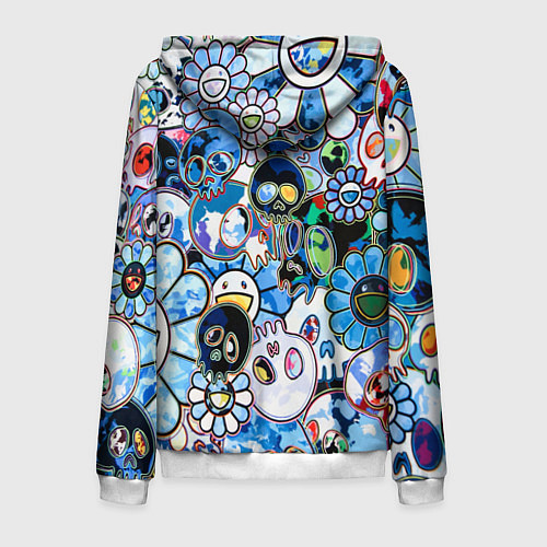 Мужская толстовка на молнии Буйство синих / 3D-Белый – фото 2