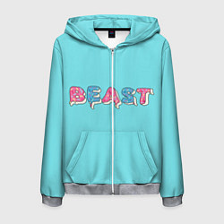 Толстовка 3D на молнии мужская Mr Beast Donut, цвет: 3D-меланж