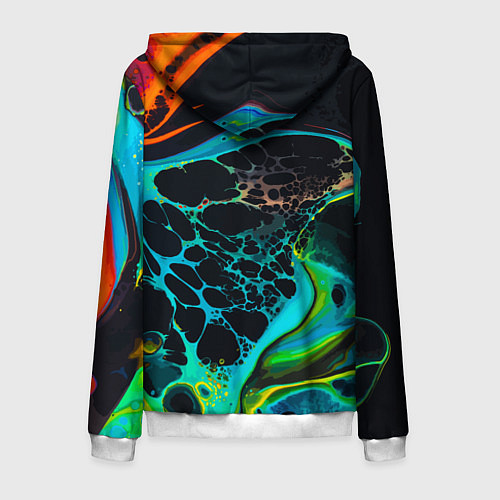 Мужская толстовка на молнии Огни большого города / 3D-Белый – фото 2