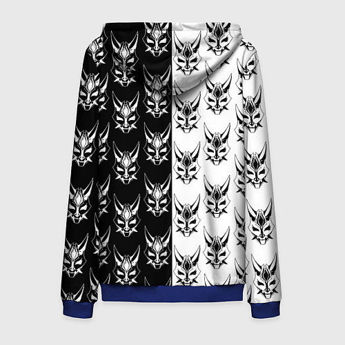 Мужская толстовка на молнии GENSHIN IMPACT XIAO MASK ГЕНШИН ИМПАКТ СЯО МАСКА / 3D-Синий – фото 2