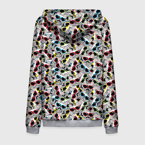 Мужская толстовка на молнии Модные Собачки / 3D-Меланж – фото 2