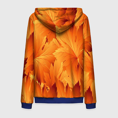 Мужская толстовка на молнии Кленовая сладость / 3D-Синий – фото 2