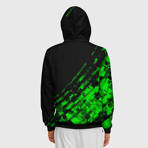 Мужская толстовка на молнии Monster Energy Текстура / 3D-Черный – фото 4