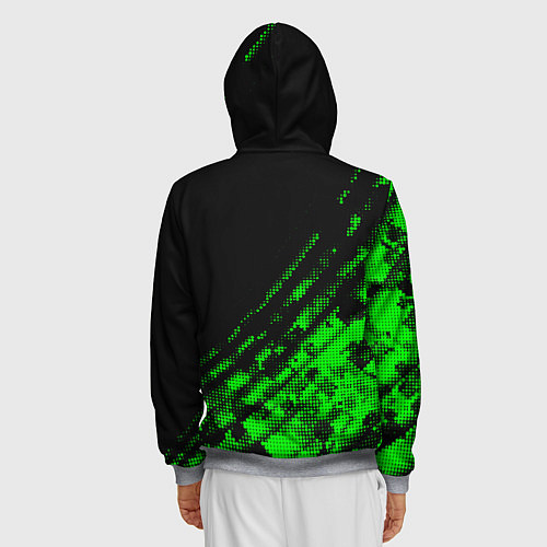 Мужская толстовка на молнии Monster Energy Текстура / 3D-Меланж – фото 4