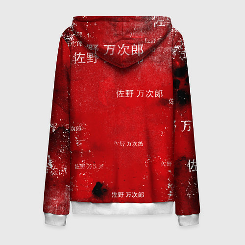 Мужская толстовка на молнии МАЙКИ МАНДЗИРО ТОСВА RED / 3D-Белый – фото 2