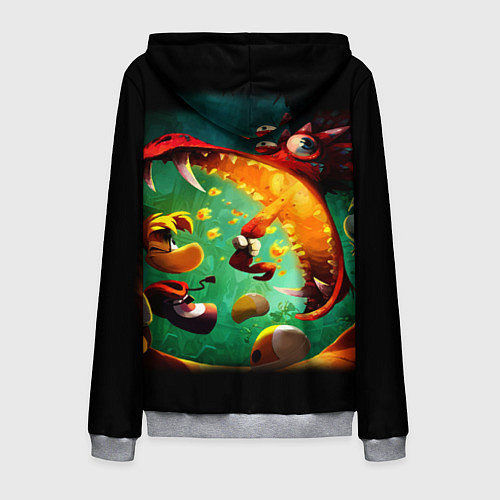 Мужская толстовка на молнии Rayman Legend / 3D-Меланж – фото 2