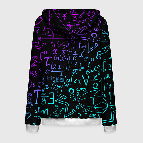 Мужская толстовка на молнии НЕОНОВЫЕ ФОРМУЛЫ NEON FORMULAS / 3D-Белый – фото 2