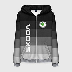 Мужская толстовка на молнии SKODA, ШКОДА ГРАДИЕНТ