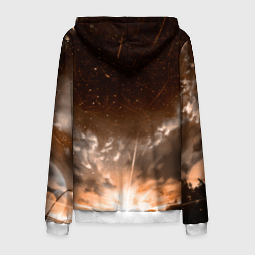 Мужская толстовка на молнии Итэр Aether, Genshin Impact Геншин импакт / 3D-Белый – фото 2