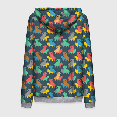 Мужская толстовка на молнии Овечки 18 / 3D-Меланж – фото 2