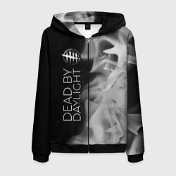 Толстовка 3D на молнии мужская DEAD BY DAYLIGHT - Пламя По вертикали, цвет: 3D-черный