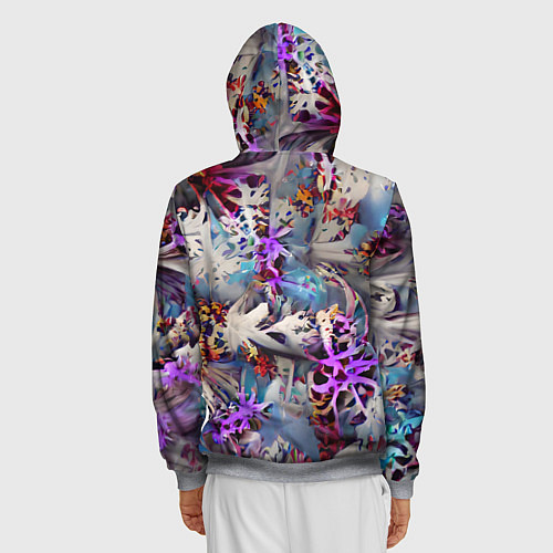 Мужская толстовка на молнии Начало зимы / 3D-Меланж – фото 4