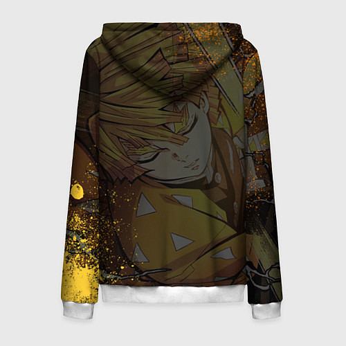 Мужская толстовка на молнии ТОМИОКА SLAYER КЛИНОК / 3D-Белый – фото 2