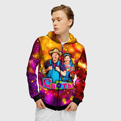 Толстовка 3D на молнии мужская Сваты, Свати сериал, цвет: 3D-черный — фото 2