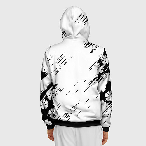 Мужская толстовка на молнии Чёрный клевер black clover, / 3D-Черный – фото 4