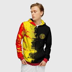 Толстовка 3D на молнии мужская Кобра Кай Cobra Kai, цвет: 3D-красный — фото 2