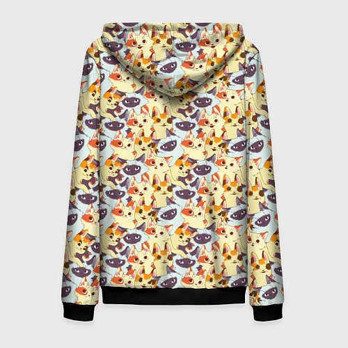 Мужская толстовка на молнии Kittеns / 3D-Черный – фото 2