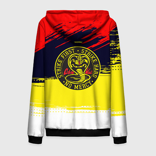 Мужская толстовка на молнии Кобра кай Cobra Kai спина / 3D-Черный – фото 2