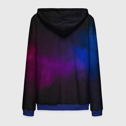 Мужская толстовка на молнии Toyota - неоновый дым / 3D-Синий – фото 2